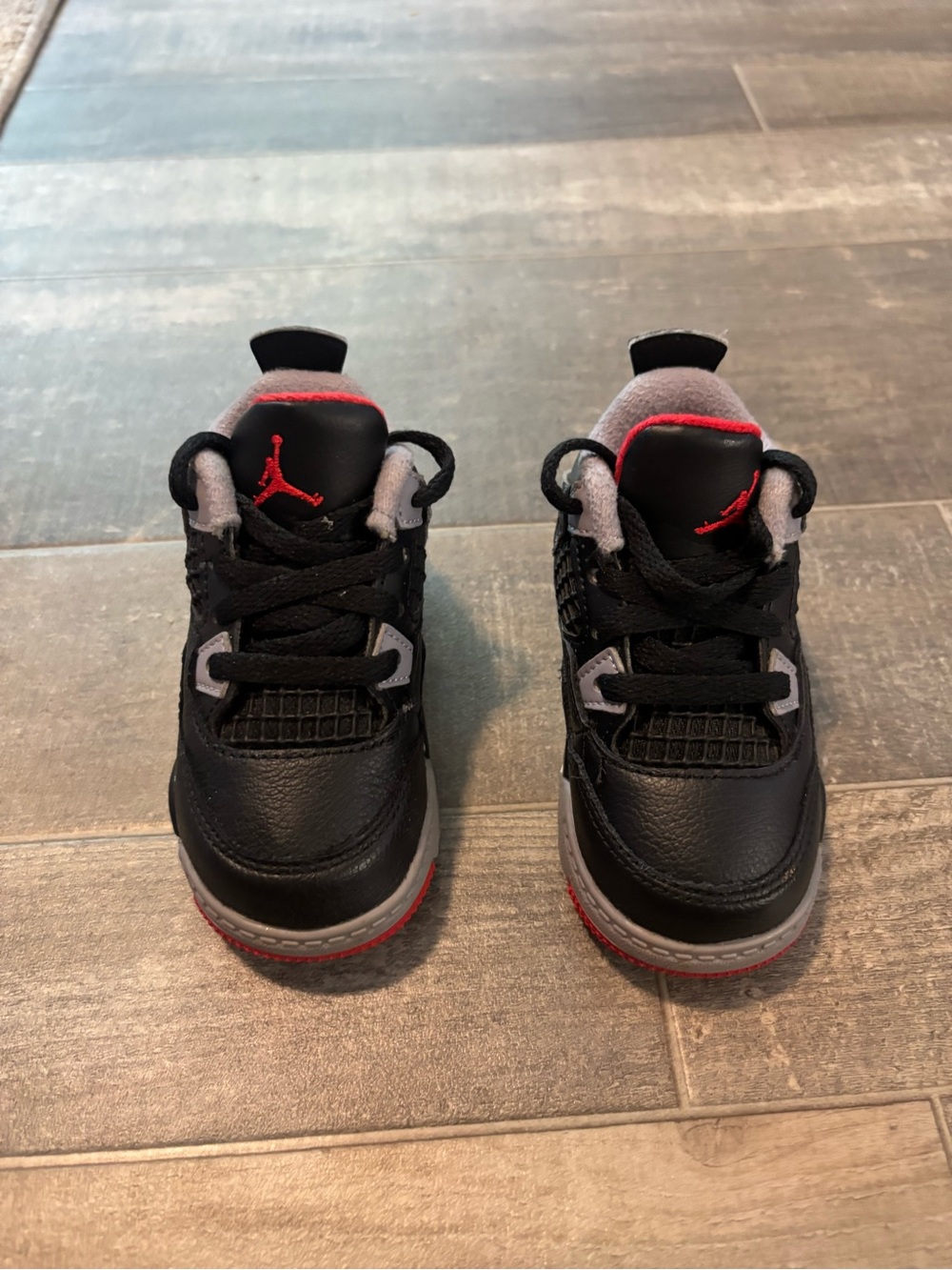 Jordan Toddler Black and Red Retro-Style Sneakers